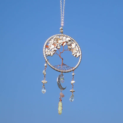 Tree of Life Crystal Moon Suncatcher