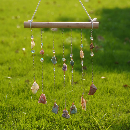 Raw Stones Crystal Sun Catcher Hanging Decor