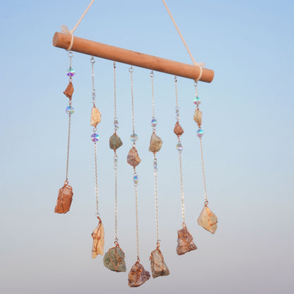 Raw Stones Crystal Sun Catcher Hanging Decor