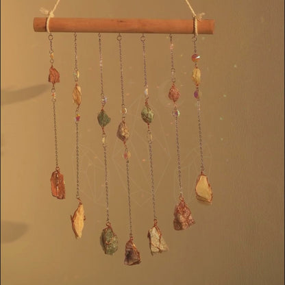 Raw Stones Crystal Sun Catcher Hanging Decor